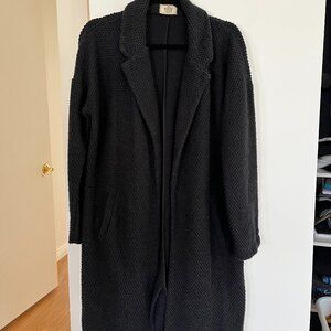 Marine Layer Birdseye Sweater Coat/Jacket - Black Size M